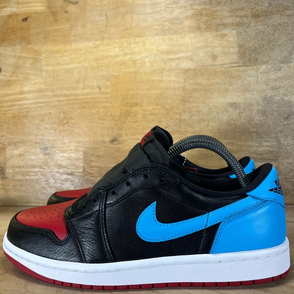 NEW Air Jordan 1 Retro OG Low NC to Chi Womens Sz 10 Shoes Sneakers Blk Red Blue - Picture 5 of 11